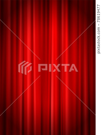 聚光燈下紅色窗簾插畫背景素材_垂直位置(帶矢量) 聚光燈下紅色窗簾插畫背景素材_垂直位置(帶矢量) 78619477