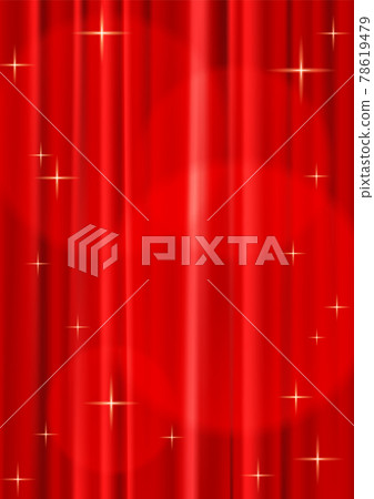 Illustration of glittering red curtain in the spotlight Background material_Vertical position (with vector) Illustration of glittering red curtain in the spotlight Background material_Vertical position (with vector) 78619479