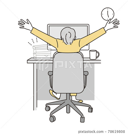 簡單說明：一位樂於準時下班的女士 78619808