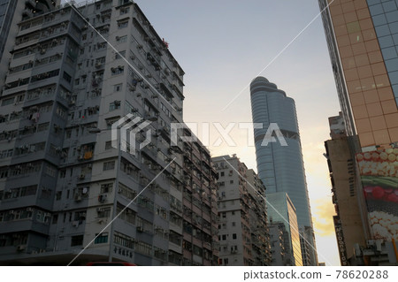 the Residential area in old apartment at mong kok, hk 18 Dec 2020 the Residential area in old apartment at mong kok, hk 18 Dec 2020 78620288