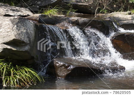 Stream and Brides Pool Waterfall in Hong Kong. Stream and Brides Pool Waterfall in Hong Kong. 78620505