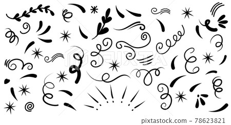 hand drawn set of abstract doodle elements. use for concept design. isolated on white background. vector illustration hand drawn set of abstract doodle elements. use for concept design. isolated on white background. vector illustration 78623821