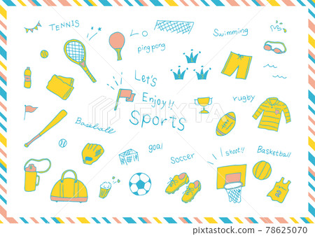 運動手繪素材合集 78625070