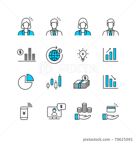 Financial icon set 78625091