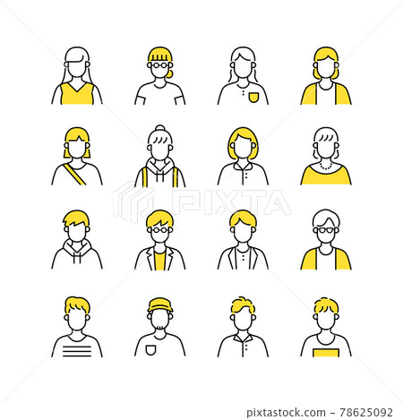 Person icon set 78625092