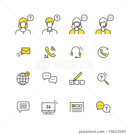 客戶服務圖標集 78625095