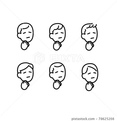 為憂心忡忡的思想家準備的插圖素材 為憂心忡忡的思想家準備的插圖素材 78625208