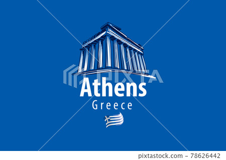 Vector illustration of an ancient Greek building in Athens Greece Vector illustration of an ancient Greek building in Athens Greece 78626442