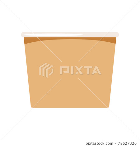 Paper cup container blank for ice cream or takeaway fast food isolated on white background. 78627326