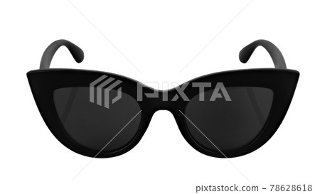 Black sunglasses isolated on white background. File contains clipping path. Black sunglasses isolated on white background. File contains clipping path. 78628618