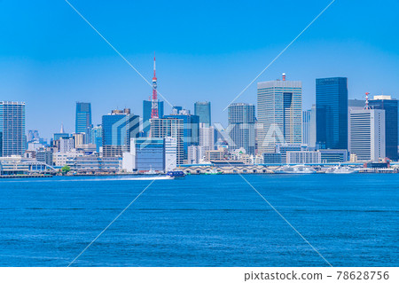 從台場彩虹橋長廊看東京的都市風景 78628756
