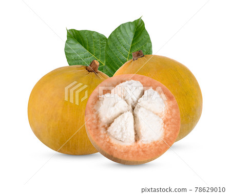 Sentol fruit with leaves isolated on white background 78629010