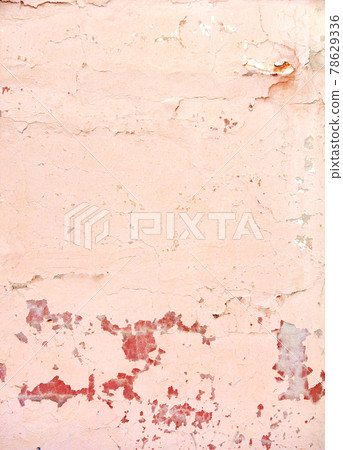 Old stucco wall texture of pink color 78629336