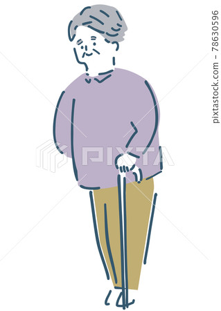 用鬆散線條繪製的老人 78630596