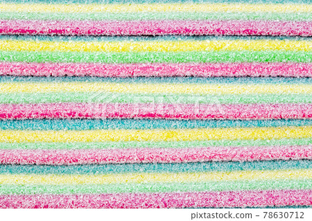 Licorice Candy. Sweet gummy sticks with different flavor. 78630712