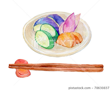 Watercolor illustration pickles 78630837