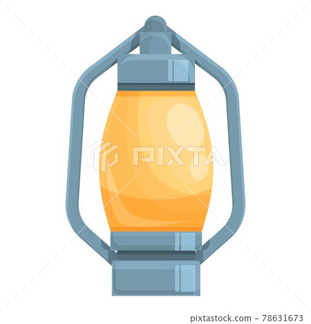 Camping oil lamp icon, cartoon style 78631673