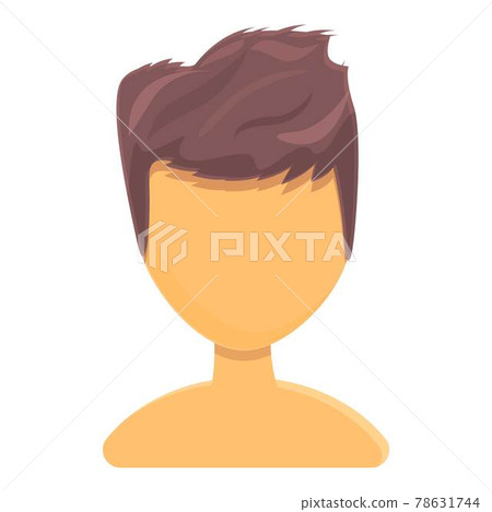 Thick hair icon, cartoon style 78631744
