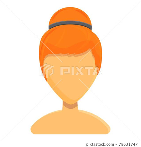 Elegant hairstyle icon, cartoon style 78631747