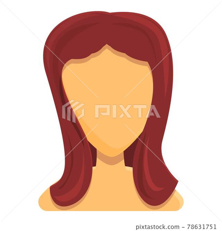 Silky hair icon, cartoon style Silky hair icon, cartoon style 78631751