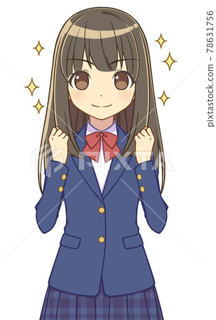 Blazer girl in a guts pose Blazer girl in a guts pose 78631756