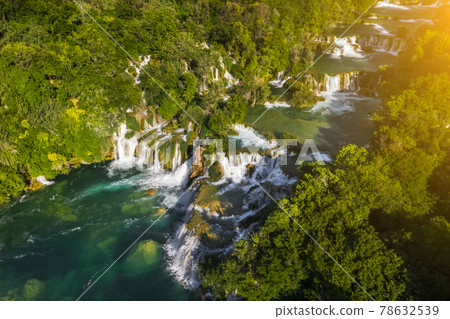 Beautiful Skradinski Buk Waterfall In Krka National Park - Dalmatia Croatia, Europe Beautiful Skradinski Buk Waterfall In Krka National Park - Dalmatia Croatia, Europe 78632539