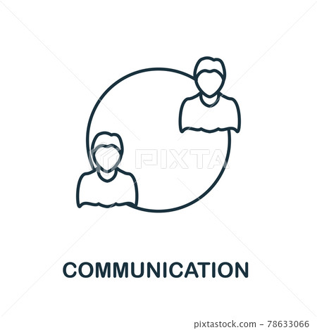 Communication line icon. Creative outline design from artificial intelligence icons collection. Thin communication icon for infographics and banner 78633066