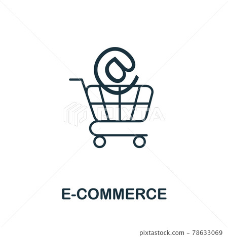 E-Commerce line icon. Simple outline illustration from e-commerce collection. Creative E-Commerce icon for web design, templates, infographics and more E-Commerce line icon. Simple outline illustration from e-commerce collection. Creative E-Commerce icon for web design, templates, infographics and more 78633069