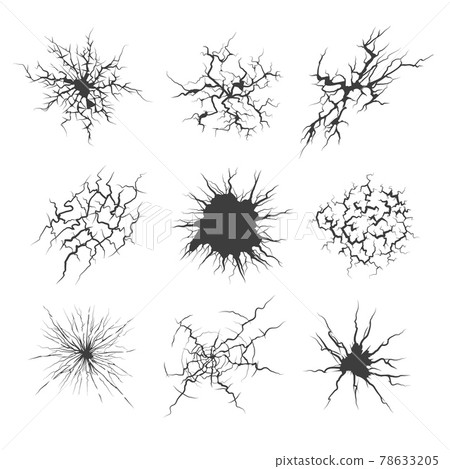 Fissure black cracked holes 78633205
