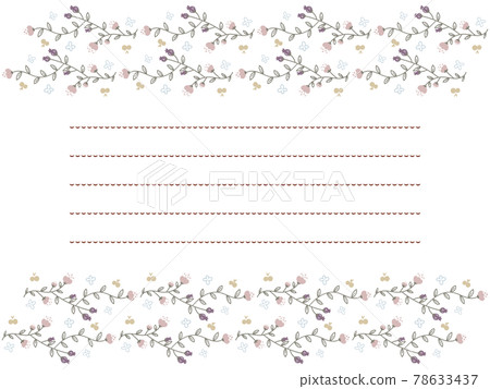 別緻的粉紅色和紫色花和水果字母框架 78633437