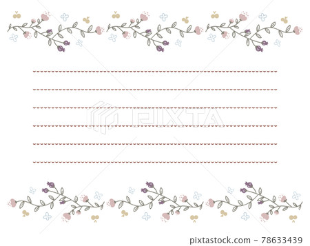 別緻的粉紅色和紫色花和水果字母框架 78633439