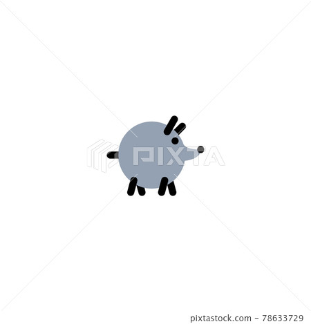 Bubble wolf. Vector logo in bold line style 78633729