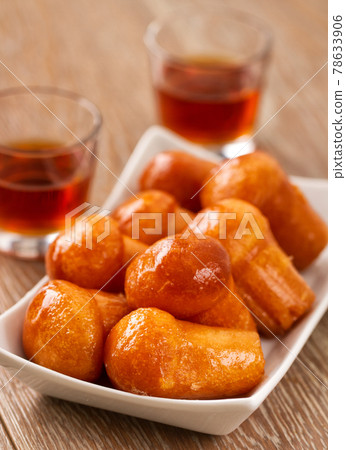 Neapolitan Baba Au Rum. High quality photo Neapolitan Baba Au Rum. High quality photo 78633906