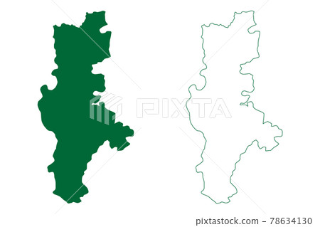 Gadchiroli district (Maharashtra State, Nagpur... - Stock Illustration ...