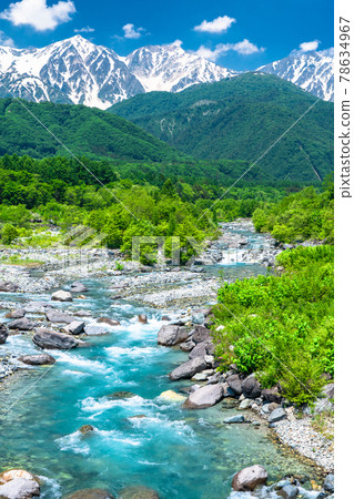 《長野縣》白馬村/北阿爾卑斯清澈的溪流 78634967