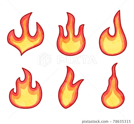 Flame icon set (texture) 78635315