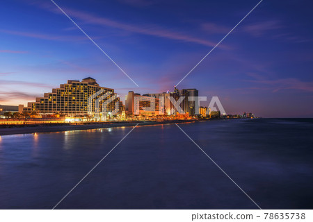 Night skyline of Daytona Beach in Florida, USA 78635738