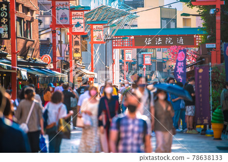 日本東京城市景觀 6 月 ・東京的人數在增加，許多人在 Dempoin 街上。我不認為它在聲明中 = 6 月 12 日 78638133