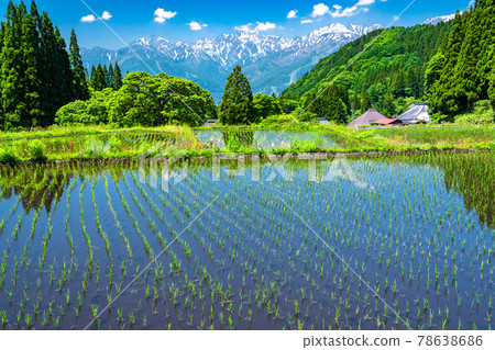 Nagano Prefecture》 Original scenery of Japan, - Stock Photo