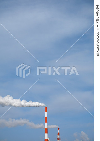 Factory chimney spewing smoke Image of carbon dioxide emissions 78640694