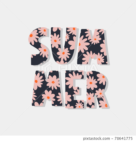 summer sale banner with flowers letter vector summer sale banner with flowers letter vector 78641775