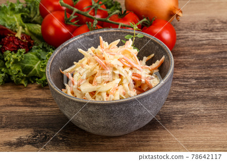 Vegetarian Cole slaw salad with cabbage 78642117