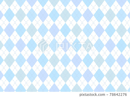 [Background material] Argyle plaid 44 white background (light blue, light blue, gray, sky blue) 78642276