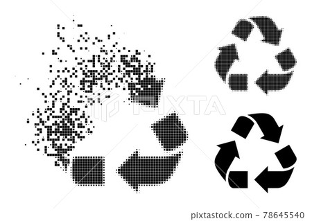 Erosion and Halftone Pixel Recycle Glyph Erosion and Halftone Pixel Recycle Glyph 78645540