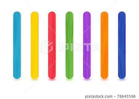 Realistic wooden or plastic sticks.For ice cream or frozen juice, covid test, or medical throat examination. 78645596