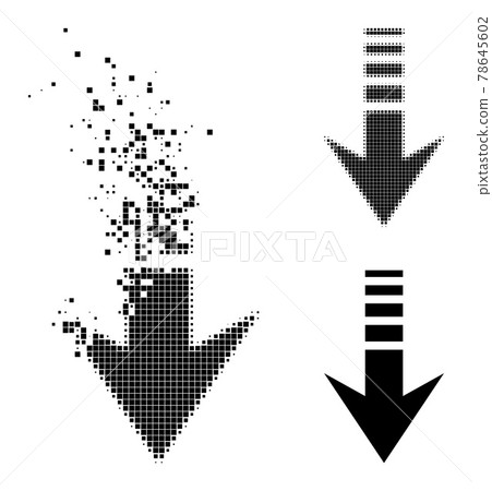 Dispersed and Halftone Pixel Send Down Glyph 78645602