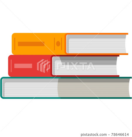 Book stack vector isolated school library textbook pile Book stack vector isolated school library textbook pile 78646614