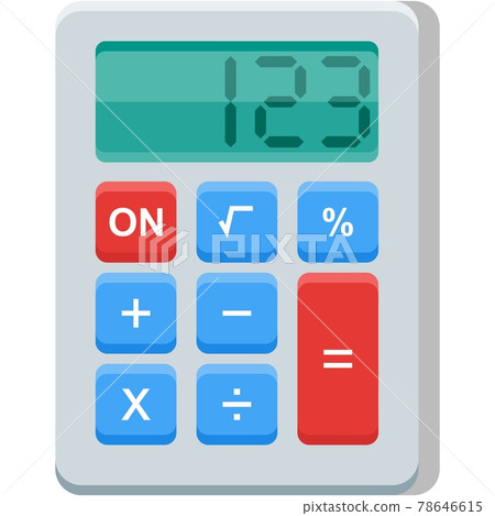 Calculator vector icon, calculate machine illustration on white Calculator vector icon, calculate machine illustration on white 78646615