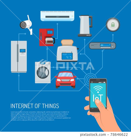 Internet of Things vector concept illustration in flat design Internet of Things vector concept illustration in flat design 78646622