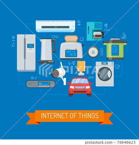 Internet of Things vector concept illustration in flat design 78646623